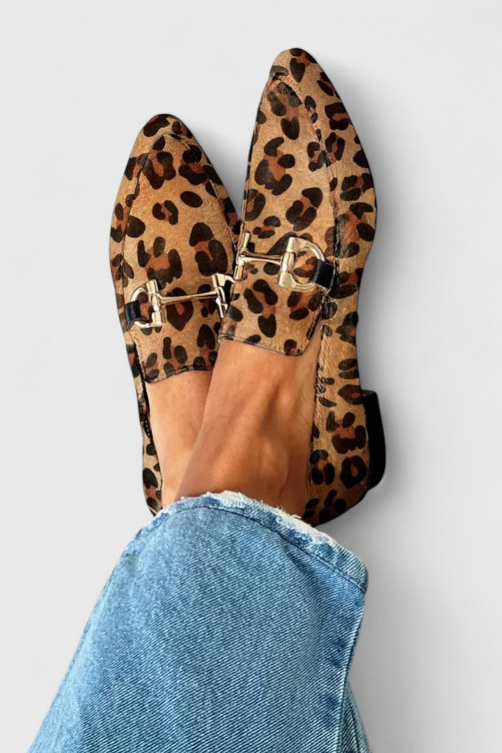 Elegantné mokasíny s leopardím vzorom Jana