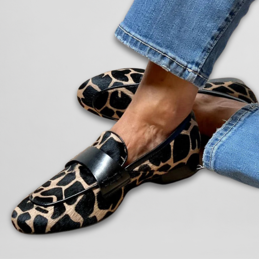Mokasíny s leopardím vzorom Gabriela