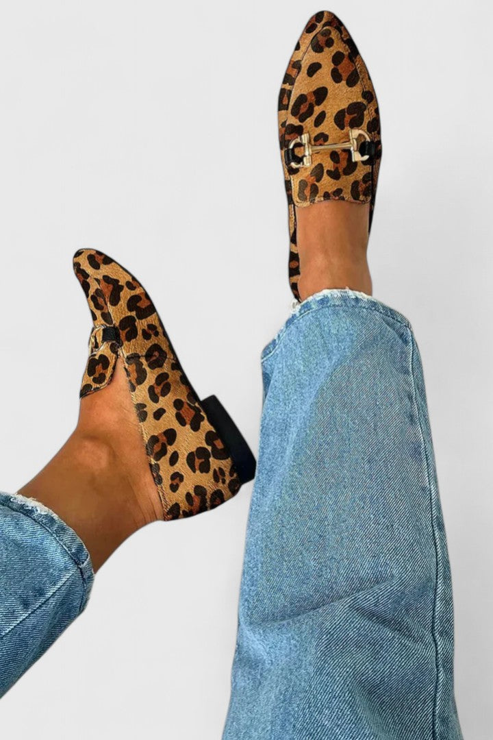 Elegantné mokasíny s leopardím vzorom Jana