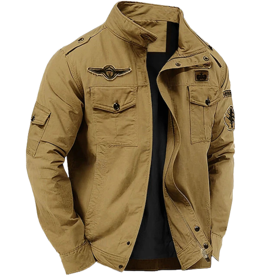 Štruktúrovaná bunda v military štýle Noah – Khaki