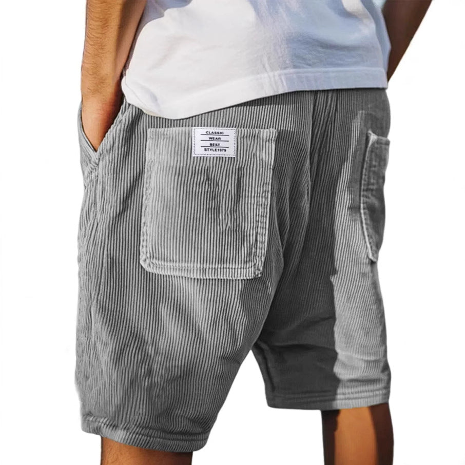 Elegantné menčestrové šortky