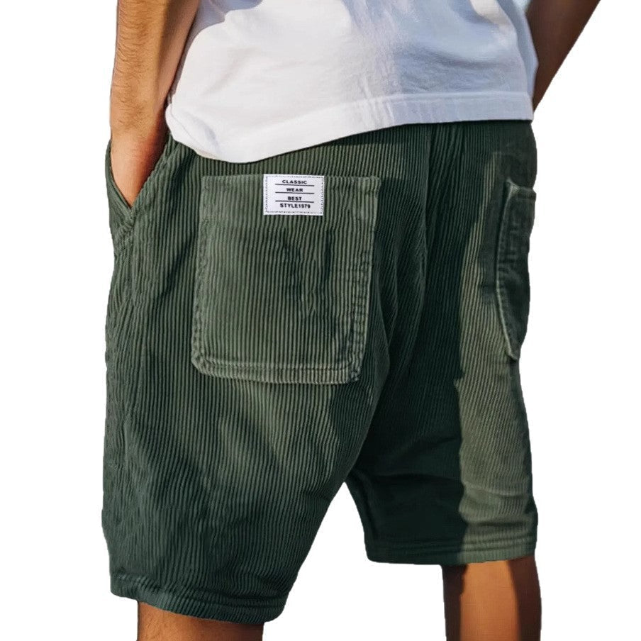 Elegantné menčestrové šortky