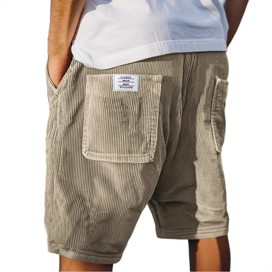 Elegantné menčestrové šortky