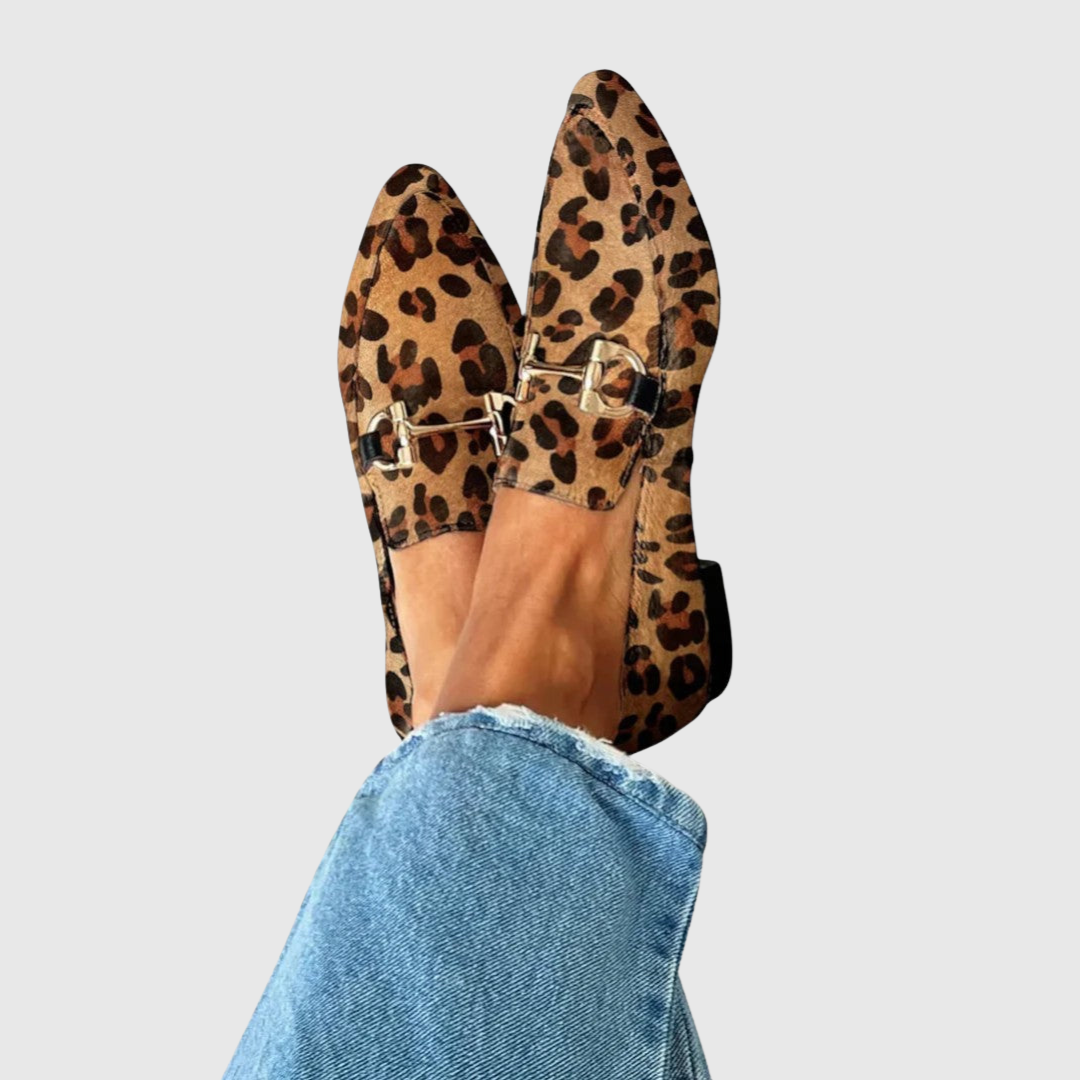 Elegantné mokasíny s leopardím vzorom Jana