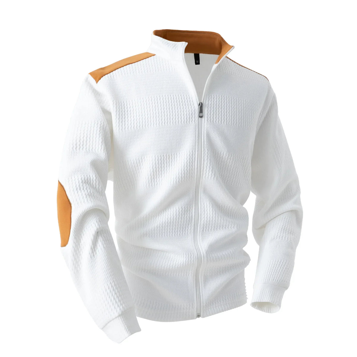 Kardigán s patchwork vzorom Žigmund – Biela