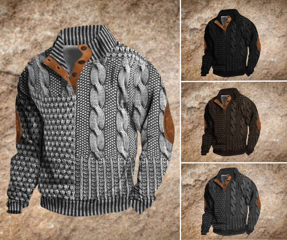 Sveter s vintage potlačou Gustáv