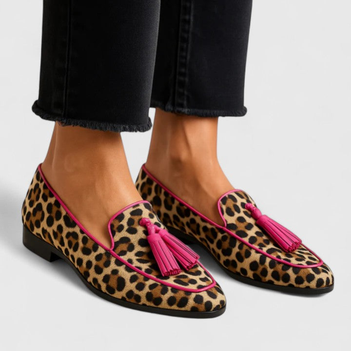 Elegantné mokasíny s leopardím vzorom Petronela – Leopardia